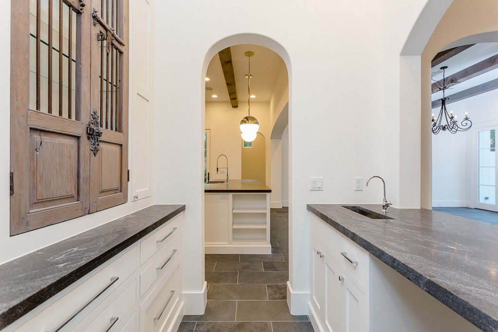 custom home with walk up bar