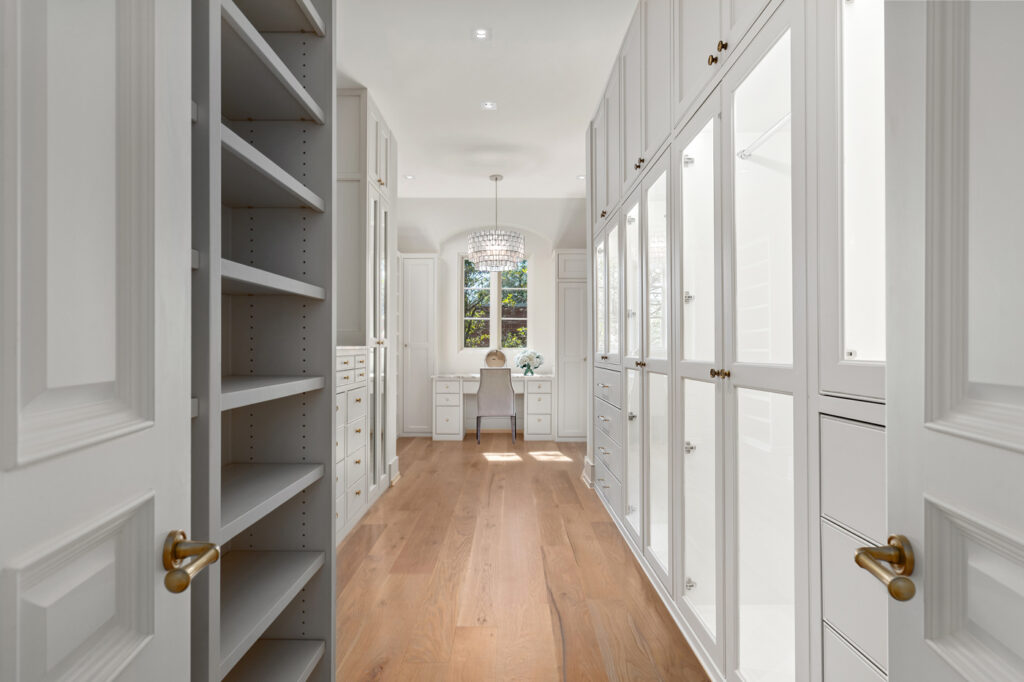 Primary Closet One with Dressing Area