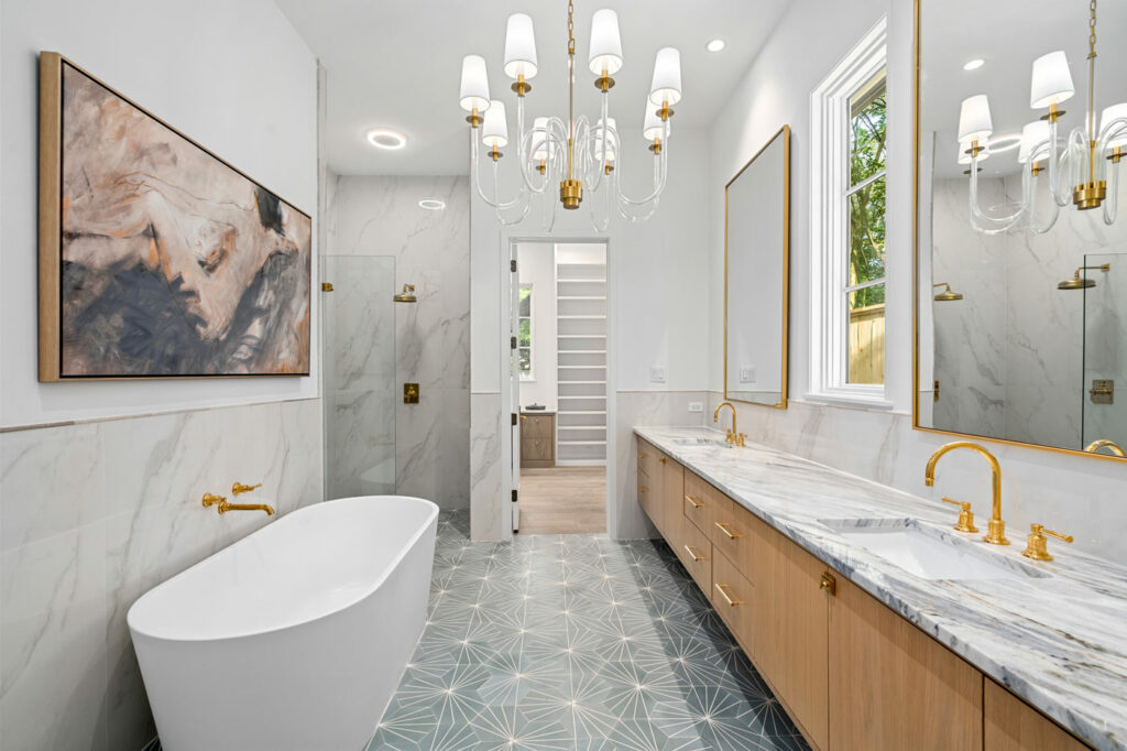 Custom Primary Bathroom in West University