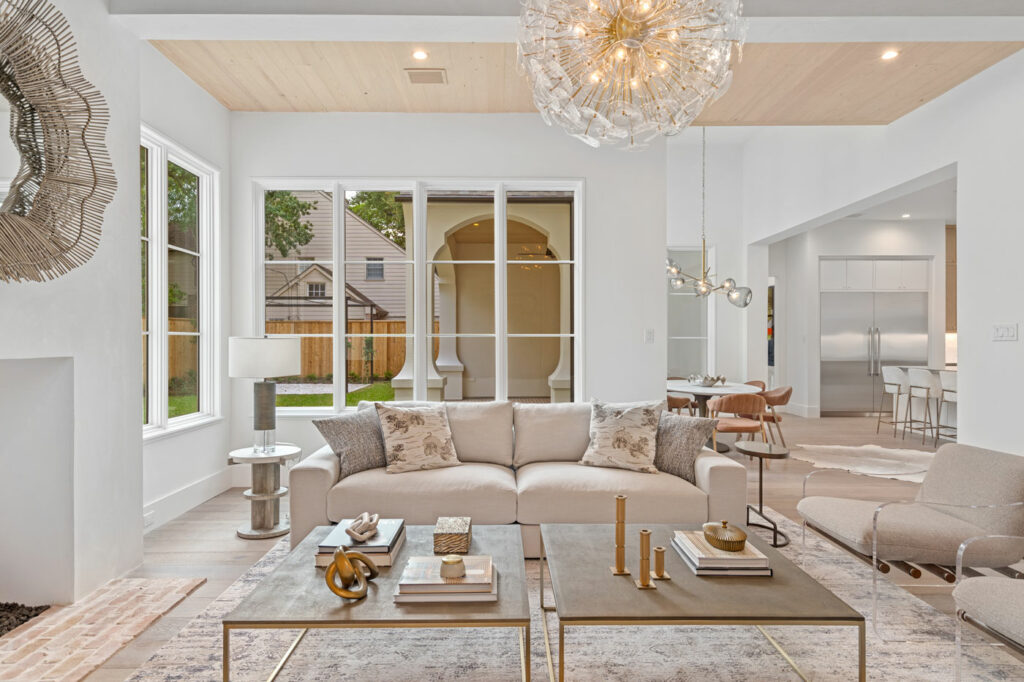 Den with Large Windows