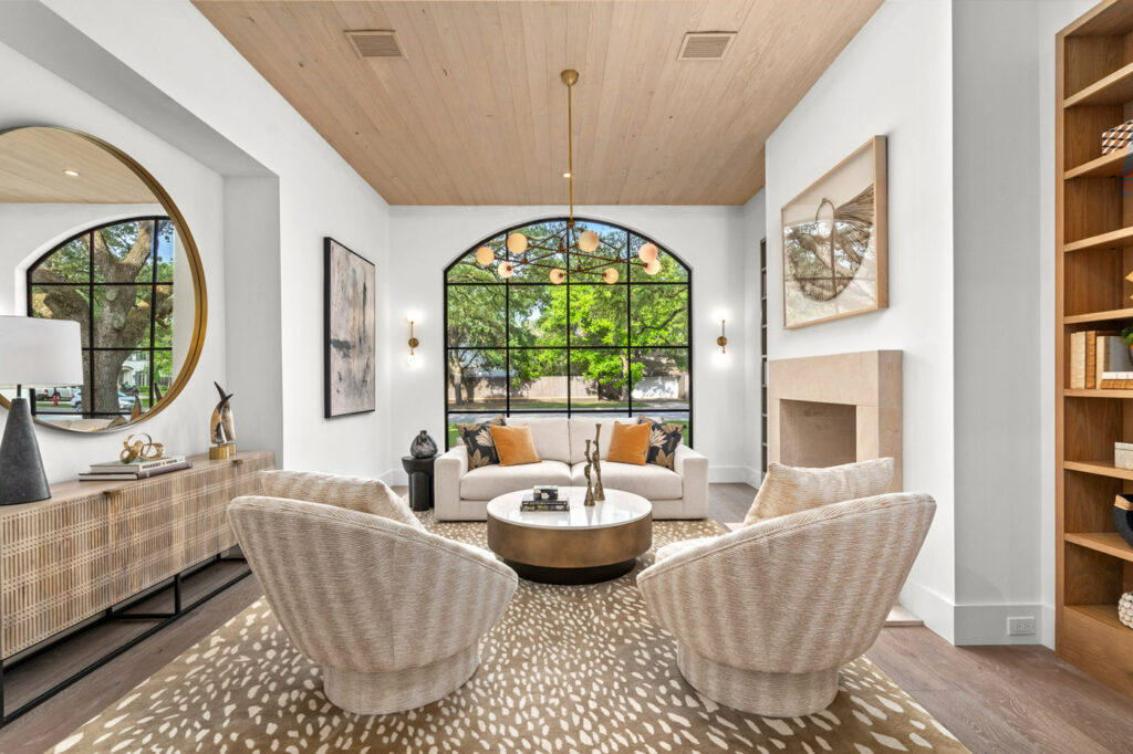 Living Room Arched Steel Window