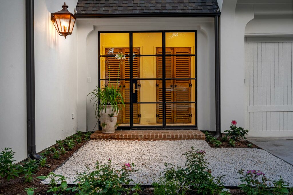 Side Yard with Copper Lantern